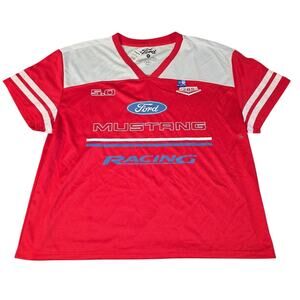 Ford Mustang Racing Jersey Mens XL Red Mesh 5.0 Tillys NWT